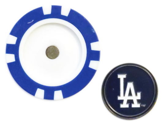 Officially Licensed Los Angeles Dodgers Poker Chip Ball Marker - GOLF LEAGUE