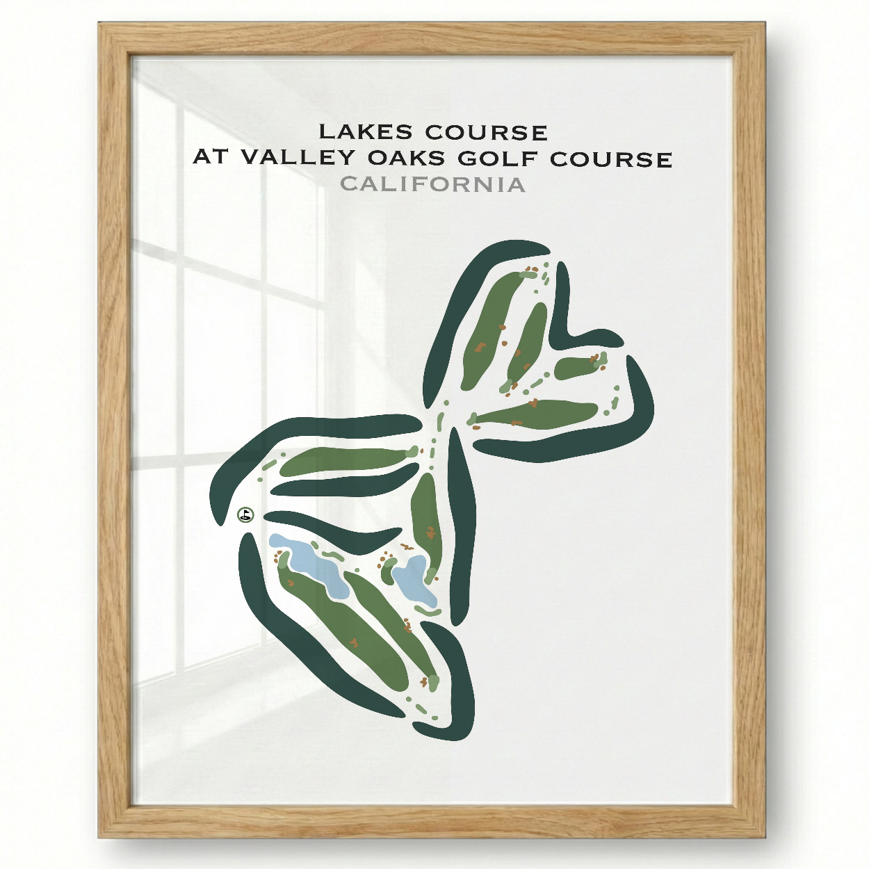 Lakes Course at Valley Oaks Golf Course, California - Printed Golf Courses