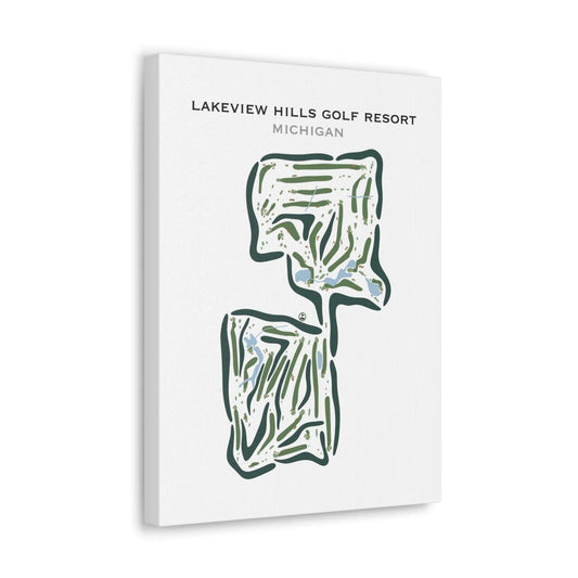 Lakeview Hills Golf Resort, Michigan - Printed Golf Courses