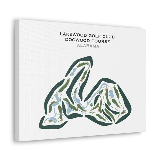 Lakewood Golf Club - Dogwood Course, Alabama - Printed Golf Courses