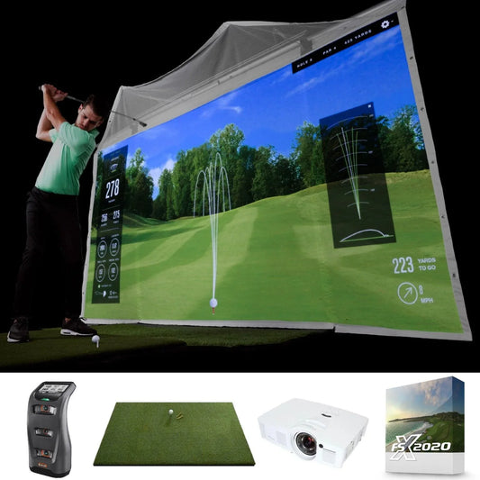 Launch Pro Retractable Simulator Package - GOLF LEAGUE