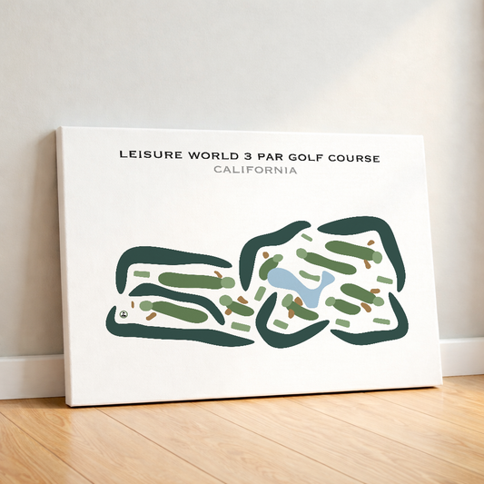 Leisure World 3 Par Golf Course, California - Printed Golf Courses