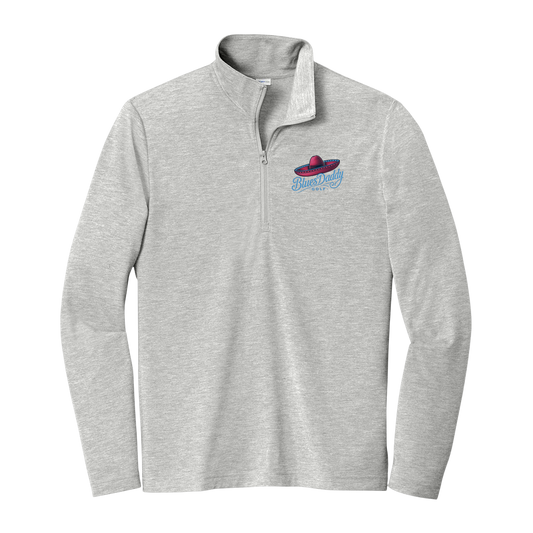 BluesDaddy Golf - Men's Tri-Blend Wicking Embroidered Quarter-Zip