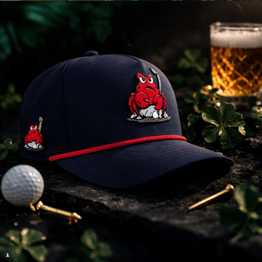 Pinch Shot Golf Hat | Snapback Cap | Built-in Magnetic Ball Marker Holder + Marker Included | Adjustable | One Size