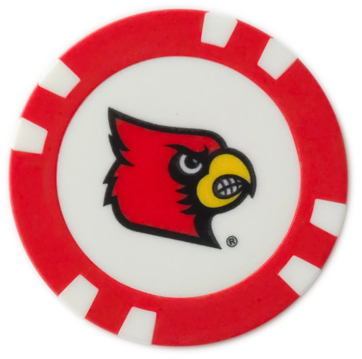 Officially Licensed Louisville Cardinals Poker Chip Ball Marker - GOLF LEAGUE