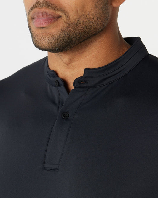 Catalyst Polo L/S | Mantra Collar | Black Sands