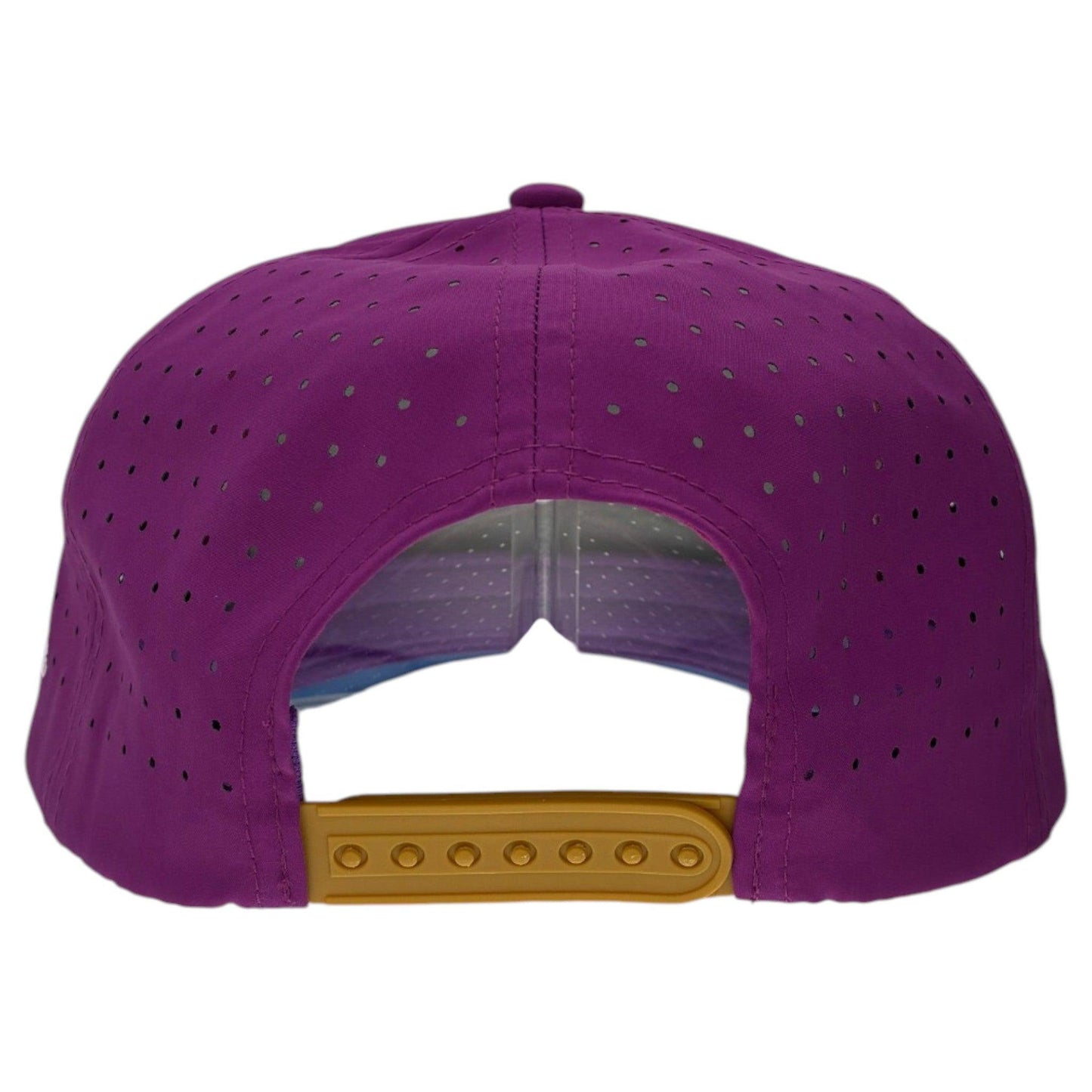 Marlin Golf Hat | Snapback Cap | Built-in Magnetic Ball Marker Holder + Marker Included | Adjustable Purple