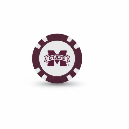 Mississippi State Bulldogs Officially Licensed Poker Chip Ball Marker - GOLF LEAGUE