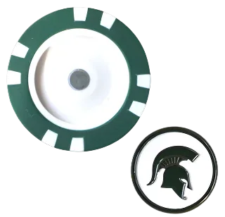 Officially Licensed Michigan State Spartans Poker Chip Ball Marker - GOLF LEAGUE