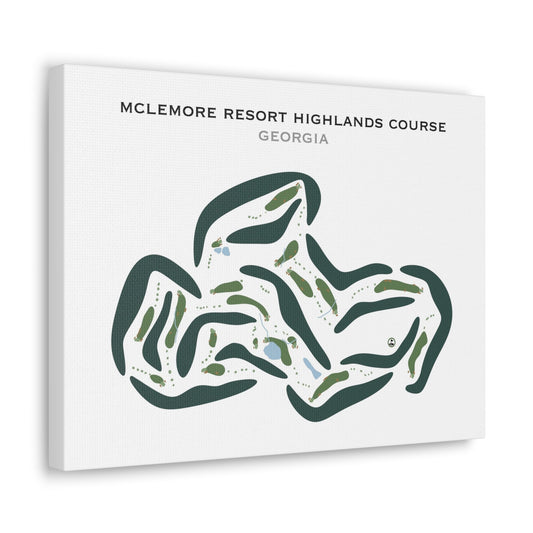 McLemore Resort Highlands Course, Georgia - Printed Golf Courses
