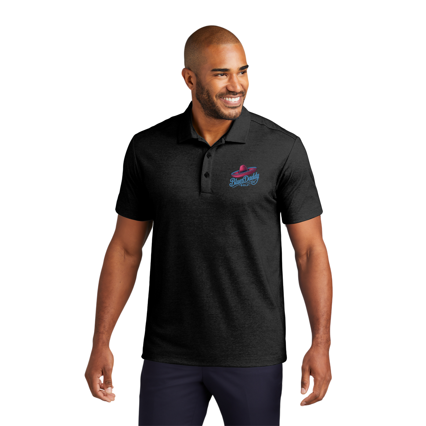 BluesDaddy Golf - Embroidered Pique Blend Polo