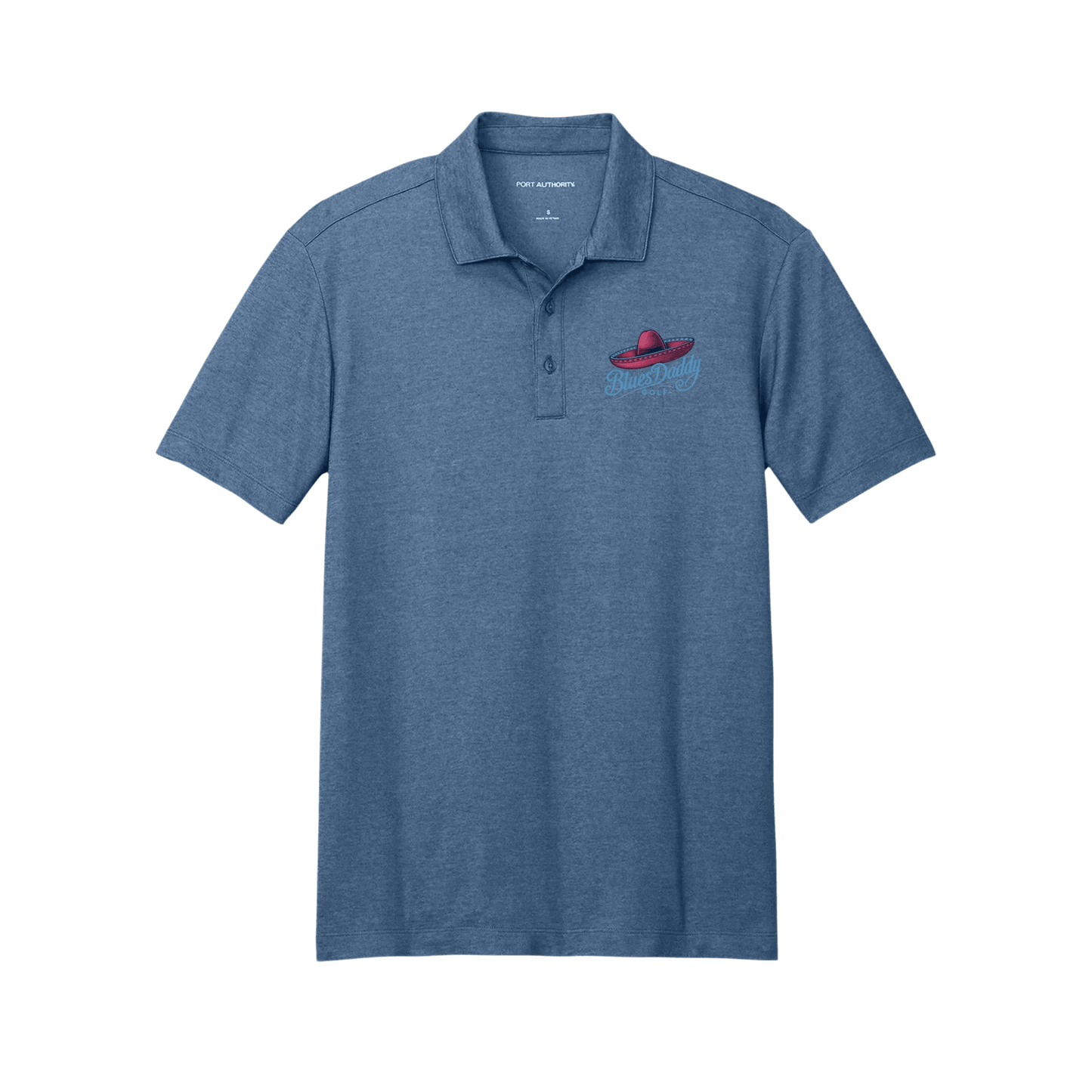 Mens_Aegean-Blue-Heather-Front - GOLF LEAGUE