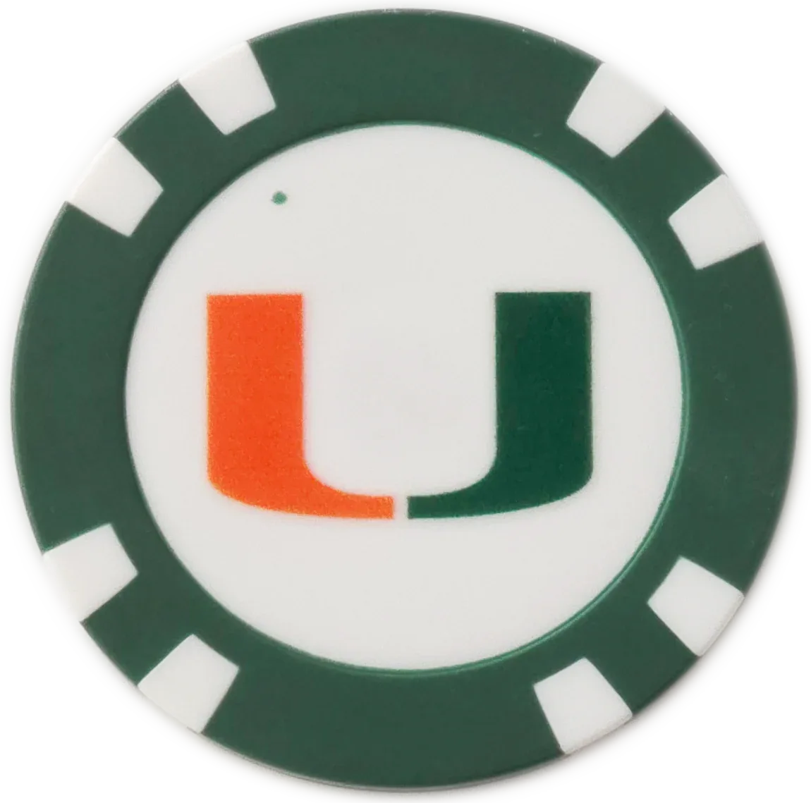 Officially Licensed Miami Hurricanes Poker Chip Ball Marker - GOLF LEAGUE