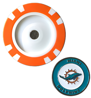 Officially Licensed Miami Dolphins Poker Chip Ball Marker