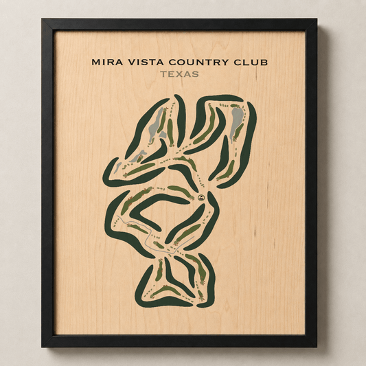 Mira Vista Country Club, Texas - Printed Golf Courses