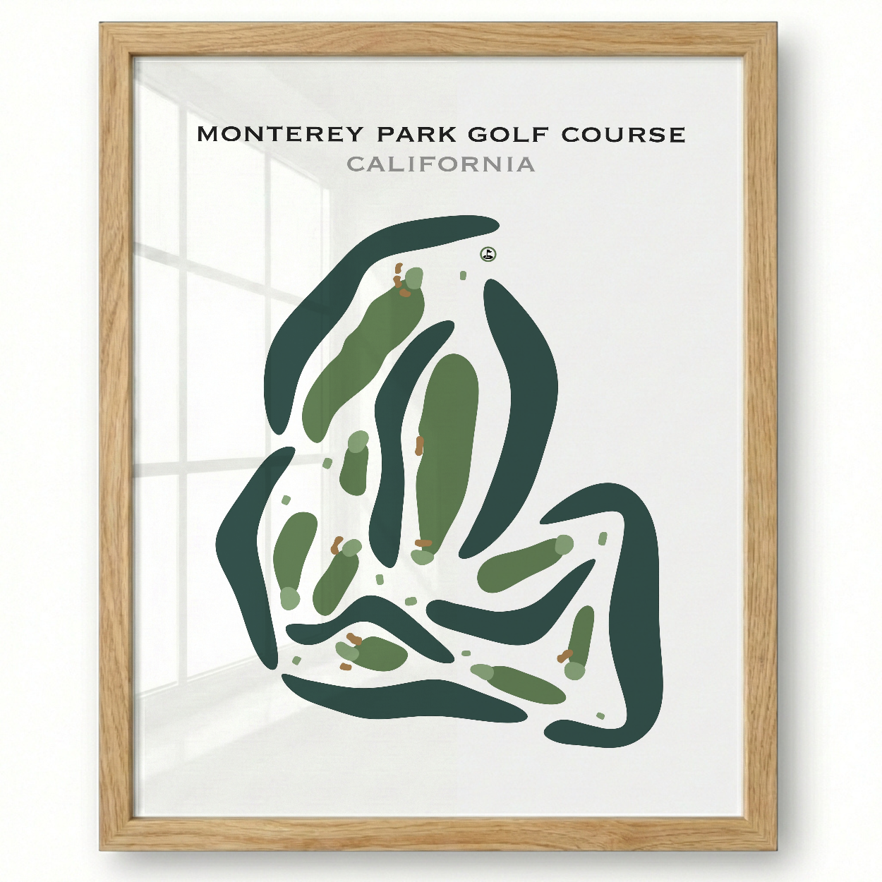 Monterey Park Golf Course, California - Printed Golf Courses