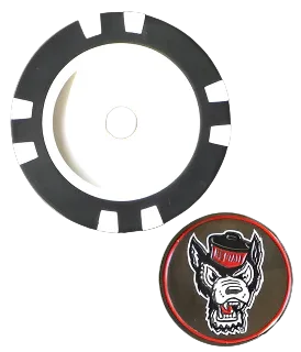 Officially Licensed NC State Wolfpack Poker Chip Ball Marker - GOLF LEAGUE