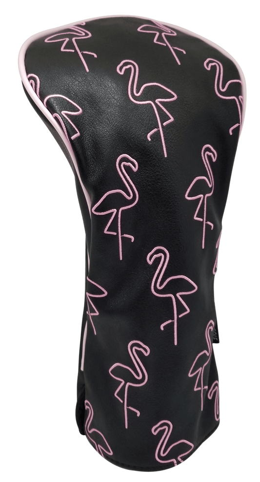 Neon Flamingo Embroidered Headcover by ReadyGOLF - Driver