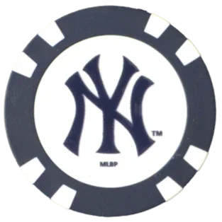 Officially Licensed New York Yankees Poker Chip Ball Marker - GOLF LEAGUE