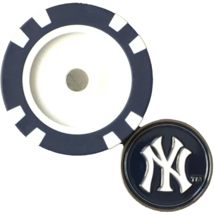 Officially Licensed New York Yankees Poker Chip Ball Marker - GOLF LEAGUE