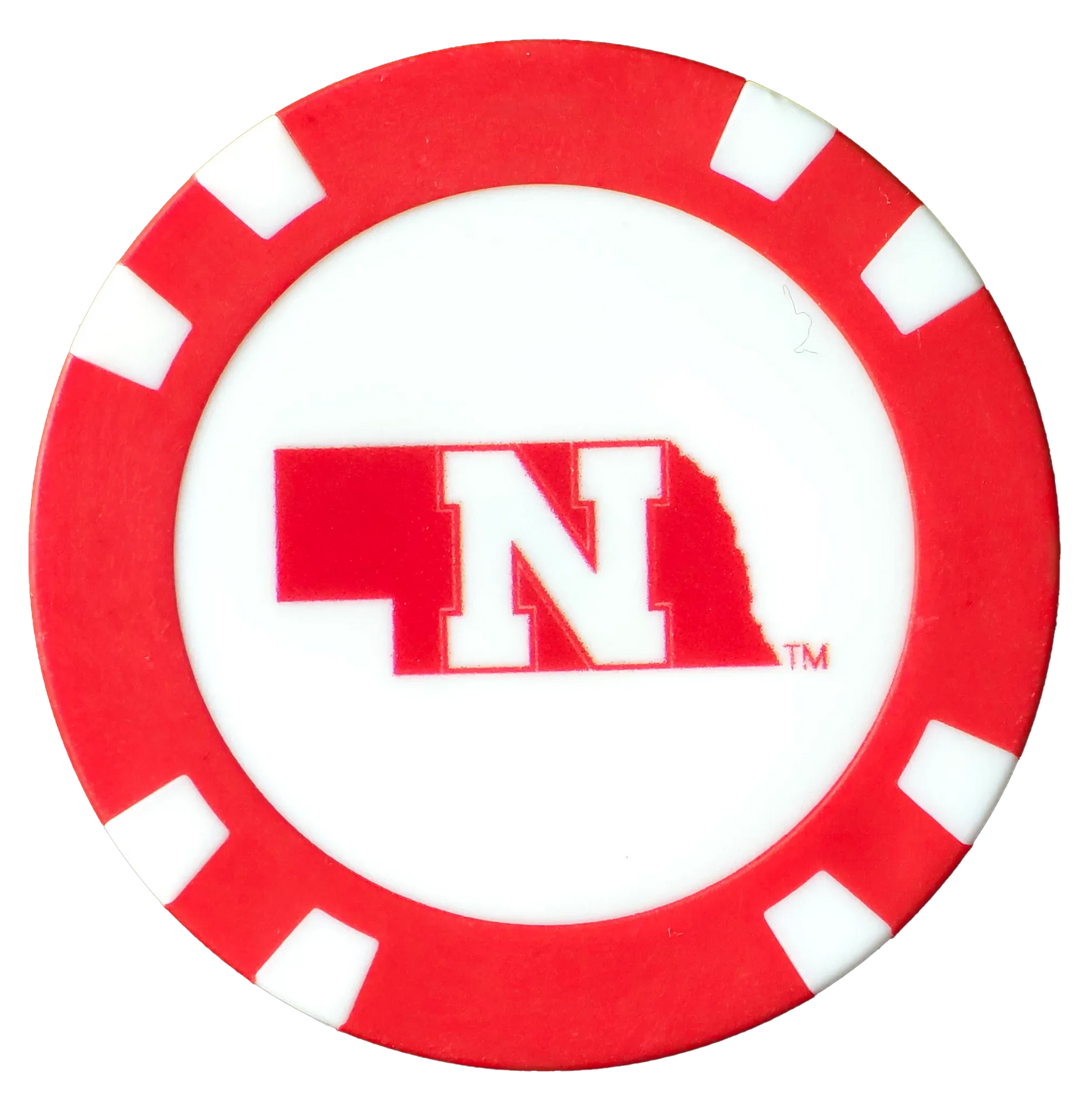 Officially Licensed Nebraska Cornhuskers Poker Chip Ball Marker - GOLF LEAGUE