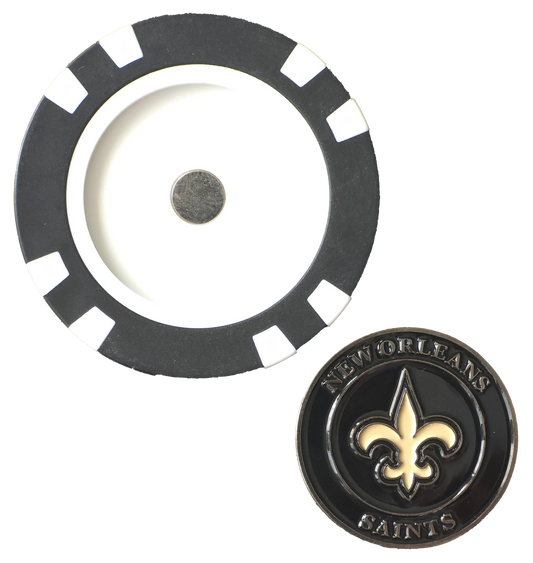 Officially Licensed New Orleans Saints Poker Chip Ball Marker - GOLF LEAGUE