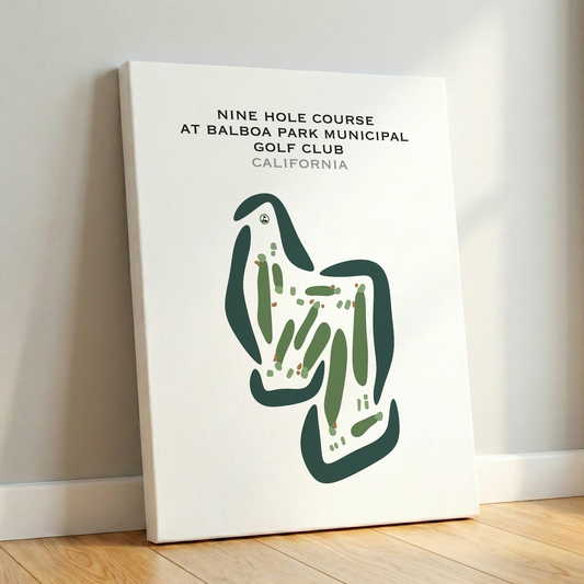 Nine Hole at Balboa Park Municipal Golf Club, California - Printed Golf Courses