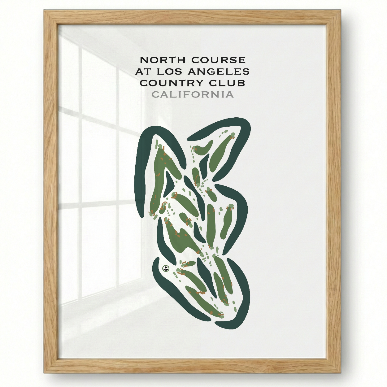 North Course at Los Angeles Country Club, California - Printed Golf Courses