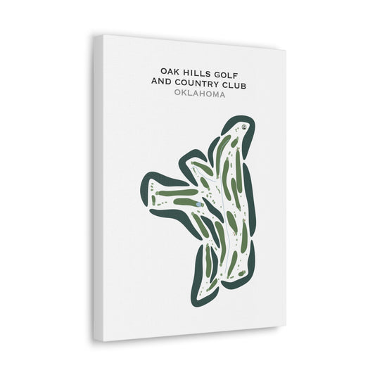 Oak Hills Golf & Country Club, Oklahoma - Printed Golf Courses