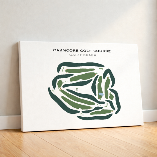 Oakmoore Golf Course, California - Printed Golf Courses