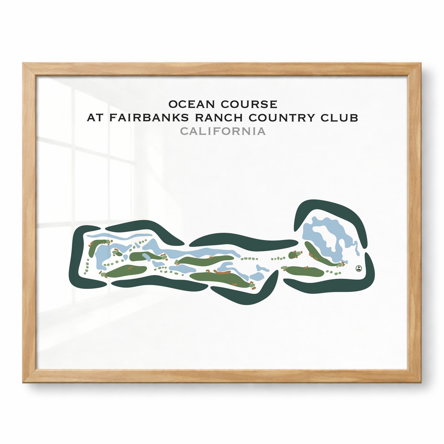 Ocean Course at Fairbanks Ranch Country Club, California - Printed Golf Courses