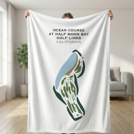 Ocean Course at Half Moon Bay Golf Links, California - Printed Golf Courses