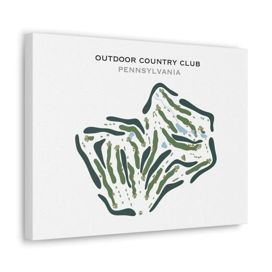 Outdoor Country Club, Pennsylvania - Printed Golf Course