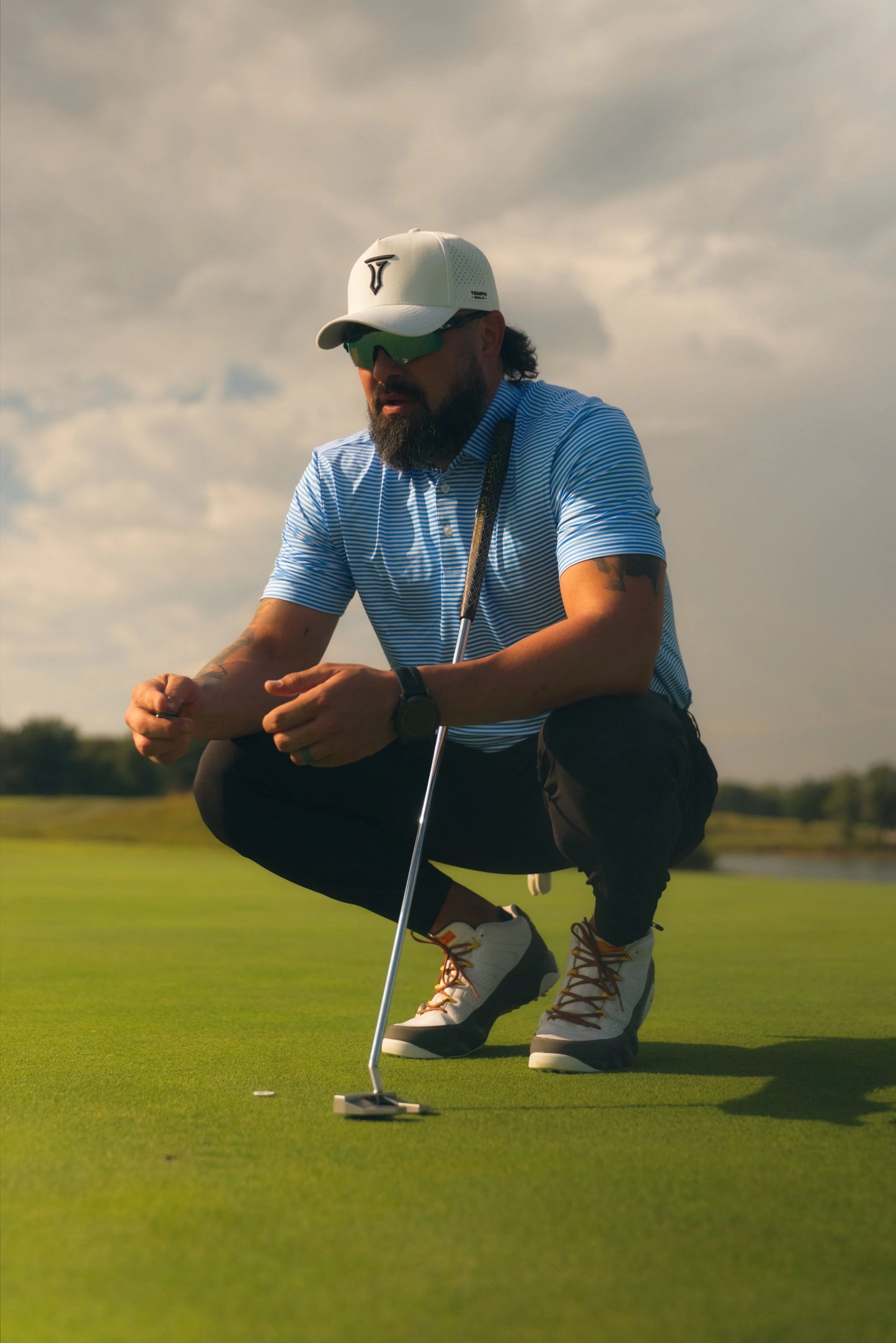 Summer stripes Performance Polo - GOLF LEAGUE