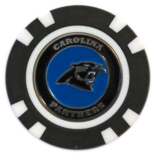 Officially Licensed Carolina Panthers Poker Chip Ball Marker - GOLF LEAGUE