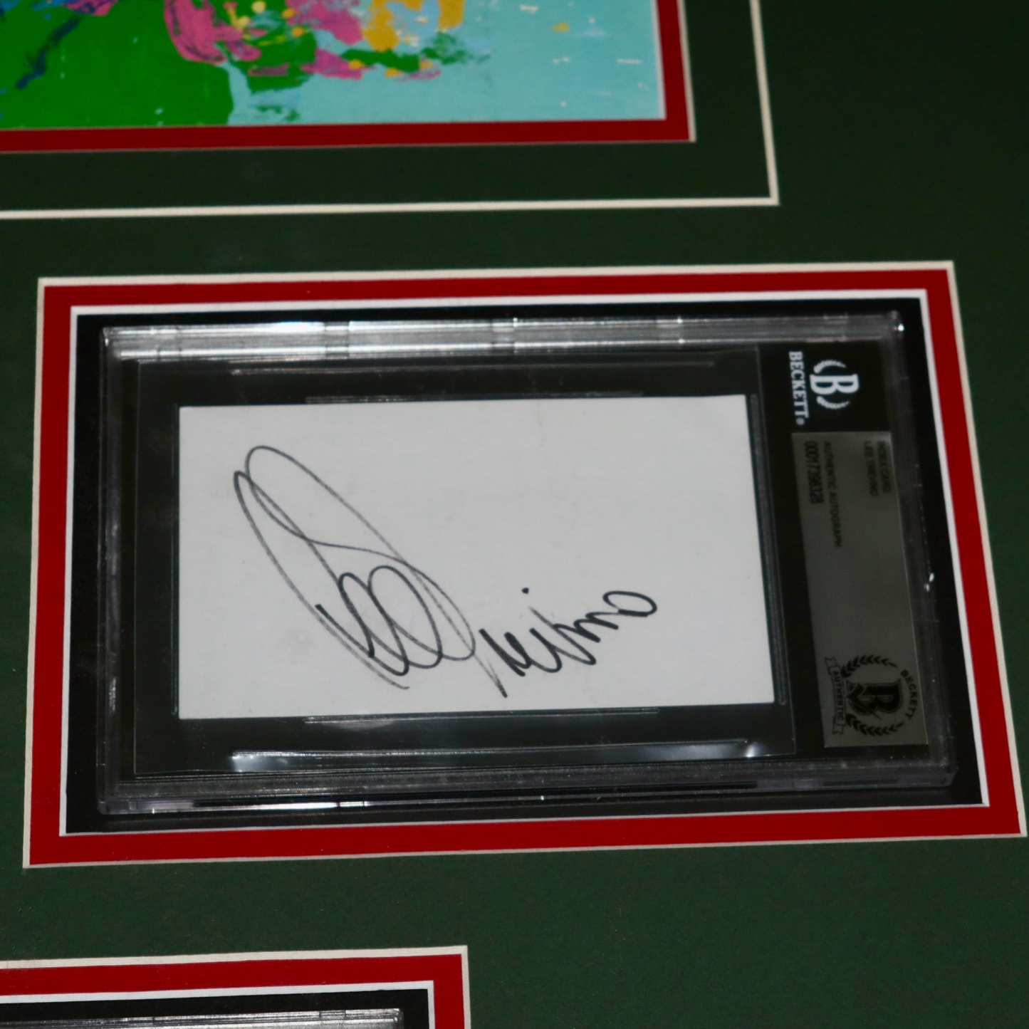 LeRoy Neiman "Golf Champions" Deluxe Framed Print with 6 Signatures - Snead, Hogan, Player, Trevino, Palmer, Nicklaus - Beckett Slab