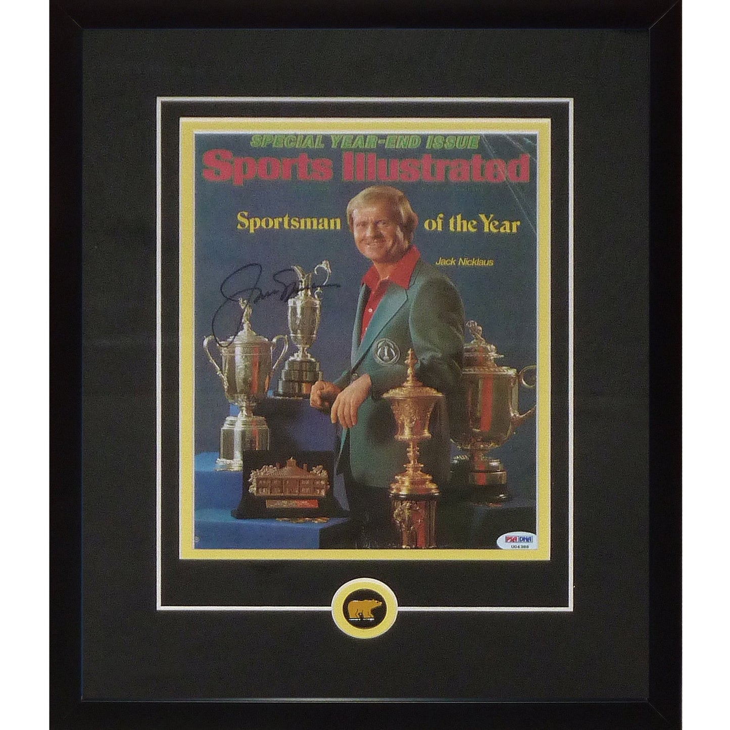 Jack Nicklaus Autographed Golf Sports Illustrated (Sportsman of the Year 1978) Deluxe Framed Magazine - PSADNA
