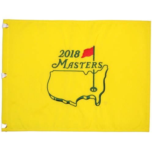 2018 Masters Embroidered Unsigned Golf Pin Flag - Patrick Reed Champion