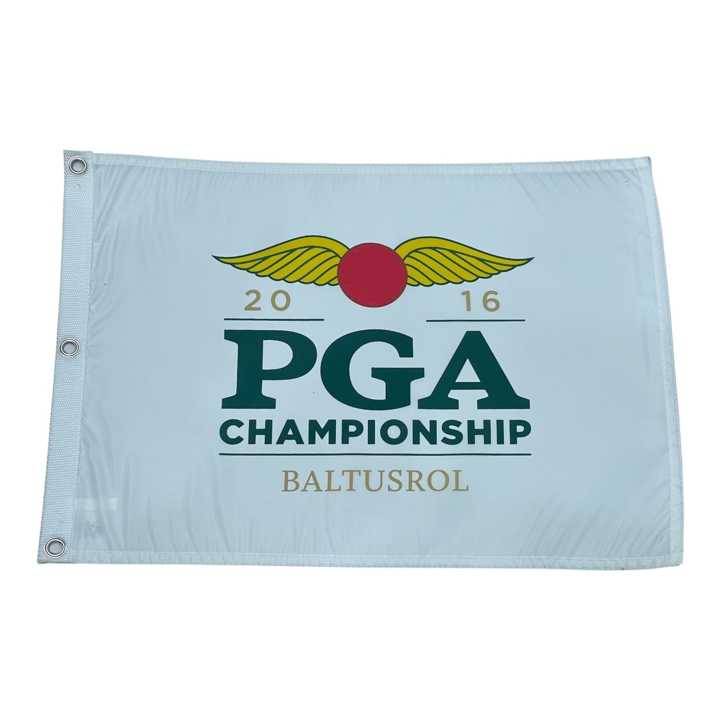 2016 PGA Championship Baltusrol (White) Unsigned Golf Pin Flag - Jimmy Walker Champion
