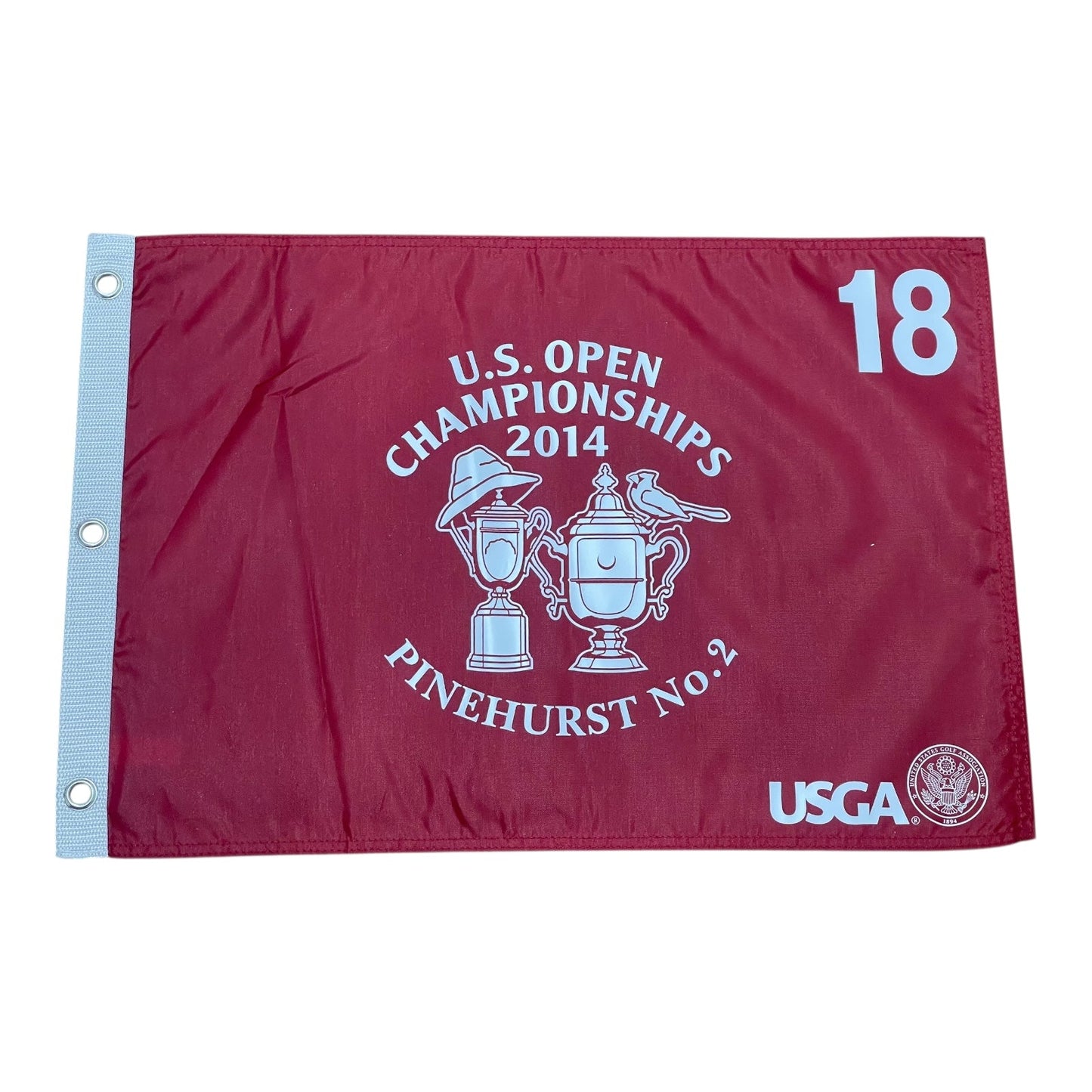 2014 U.S. Open Pinehurst #2 (Red) Unsigned Golf Pin Flag - Martin Kaymer Champion