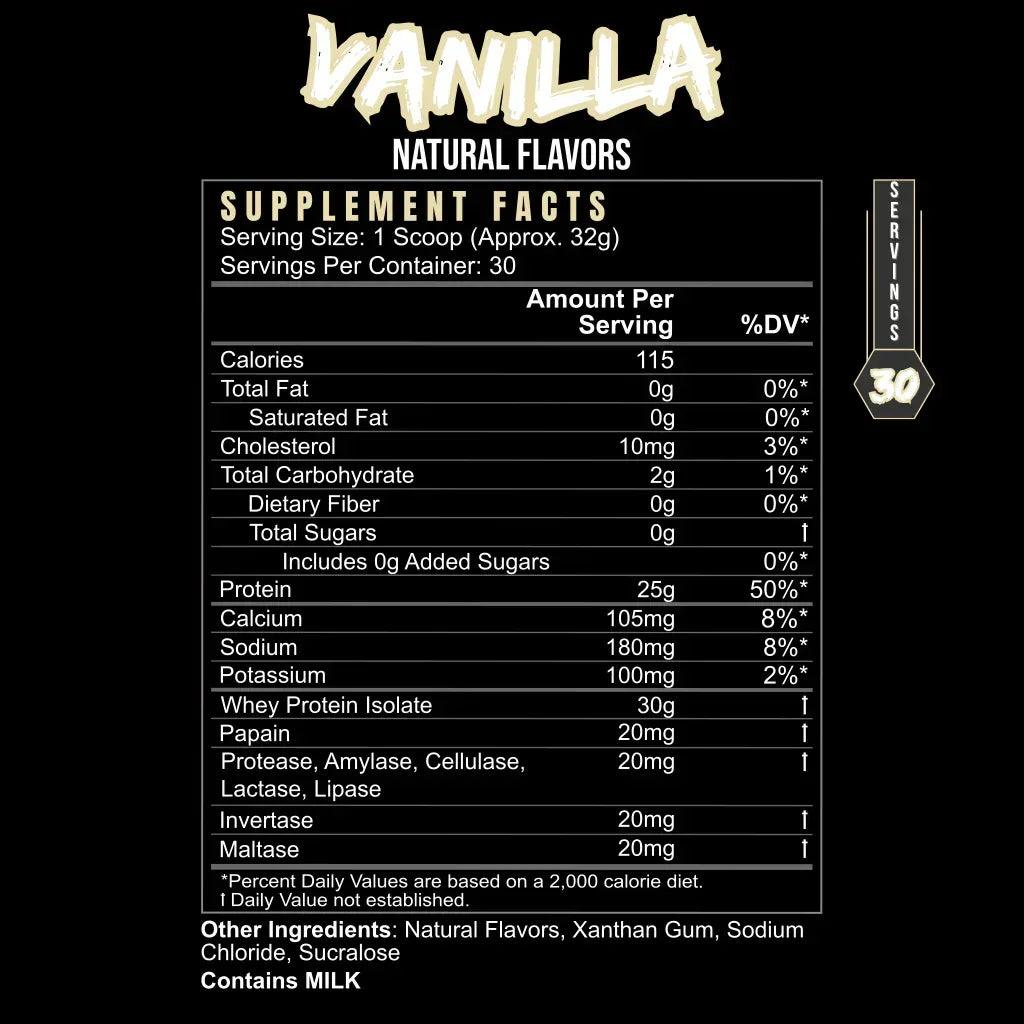 POST_HUSTLE_VANILLA_Supplement_Facts - GOLF LEAGUE