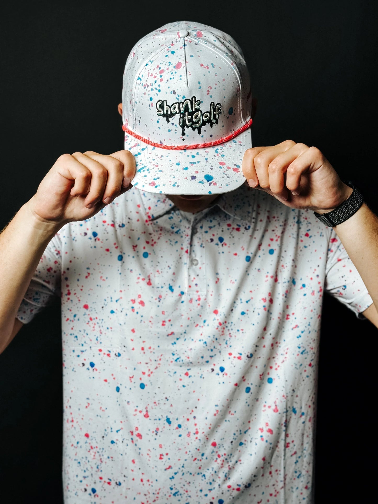 Drippy White Paint Hat - GOLF LEAGUE