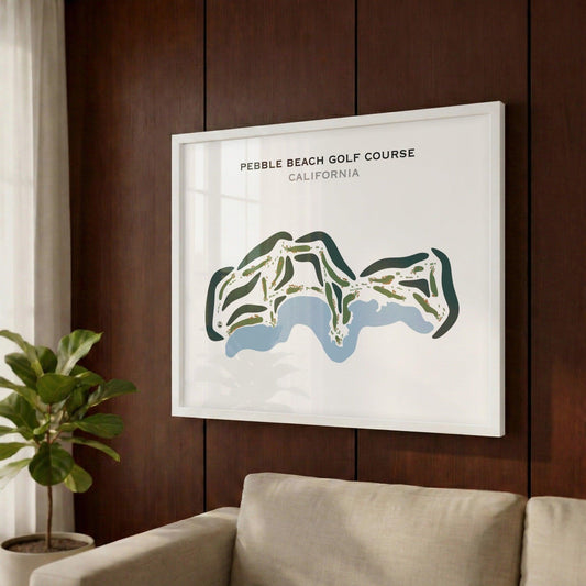Pebble Beach Golf Links, California - Printed Golf Course
