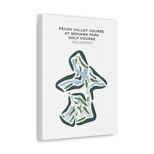 Pecan Valley Course at Mohawk Park Golf Course, Oklahoma - Printed Golf Courses