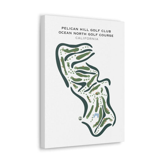 Pelican Hill Golf Club Ocean North Golf Course, California - Printed Golf Courses