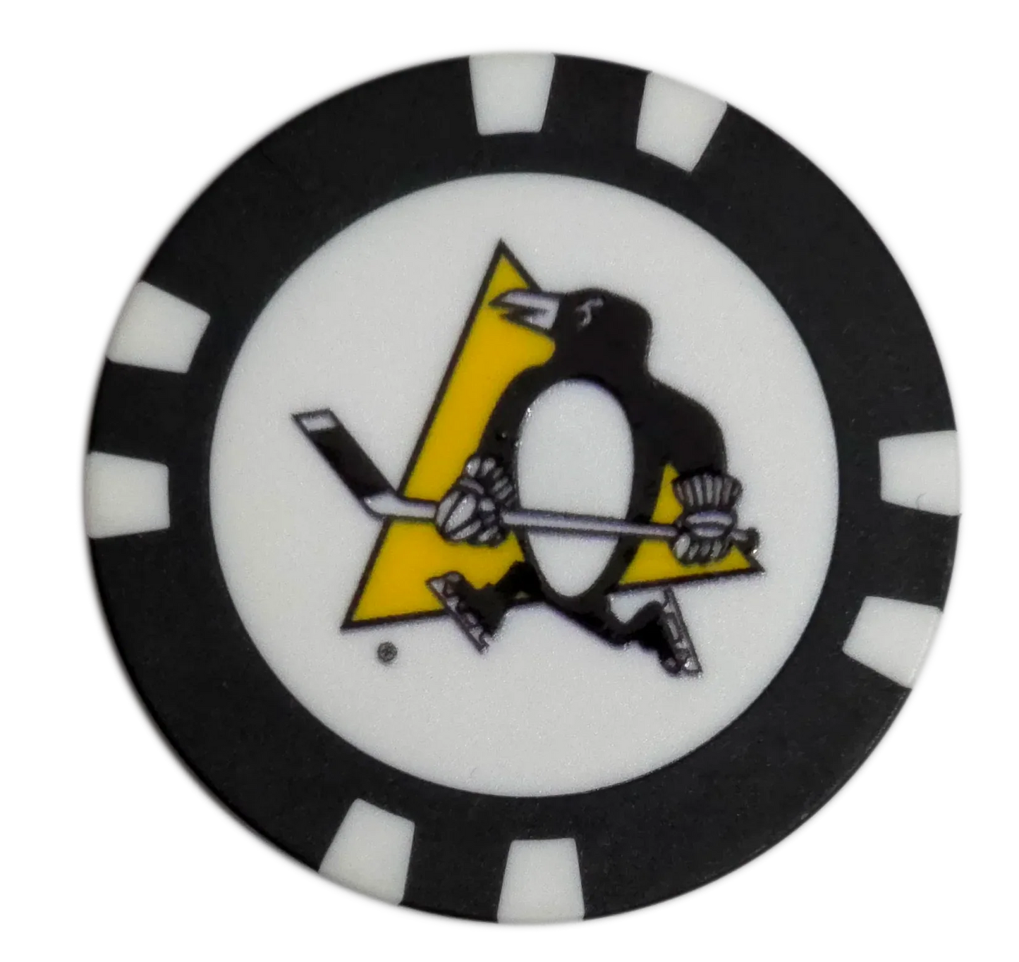 Officially Licensed Pittsburgh Penguins Poker Chip Golf Ball Marker - GOLF LEAGUE