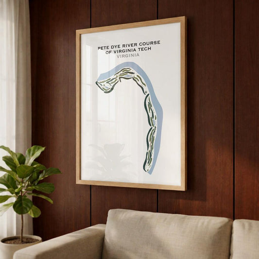 Pete Dye River Course of Virginia Tech, Virginia - Printed Golf Courses