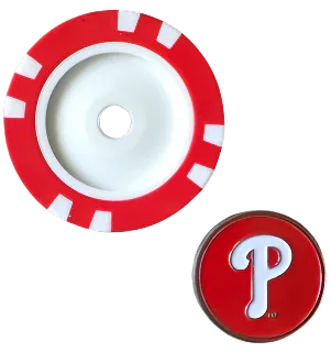 Officially Licensed Philadelphia Phillies Poker Chip Ball Marker - GOLF LEAGUE