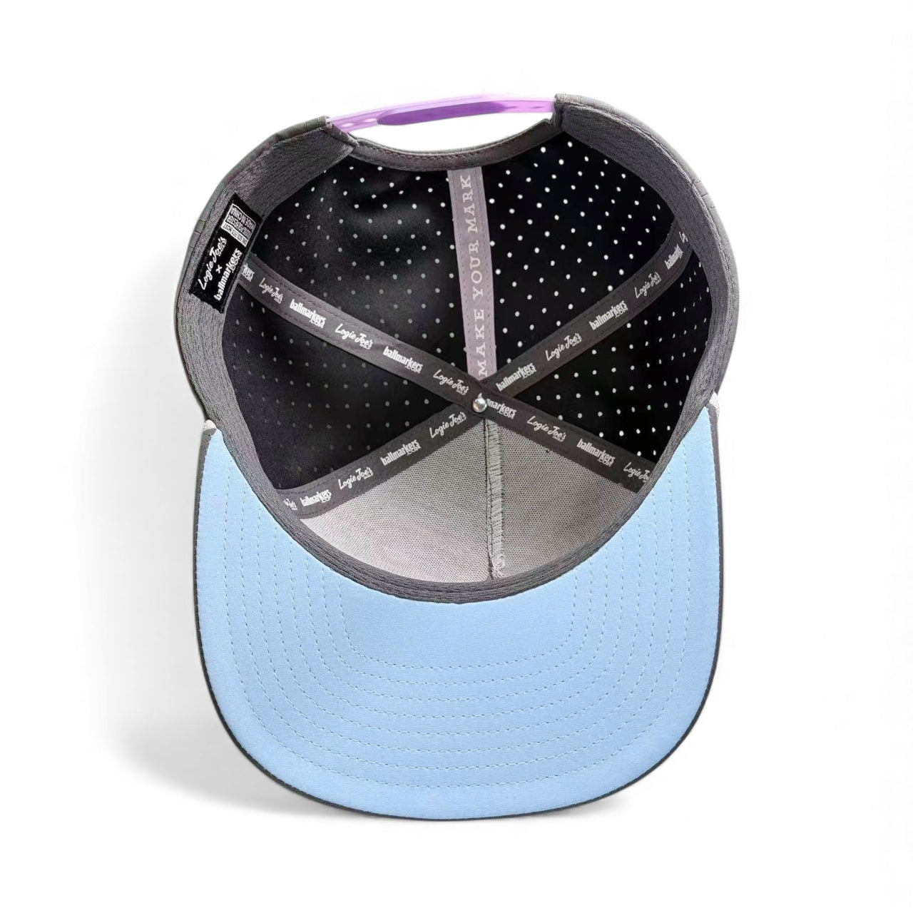 Astronaut Walker Golf Hat | Snapback Cap | Built-in Magnetic Ball Marker Holder + Marker Included | Adjustable Gray