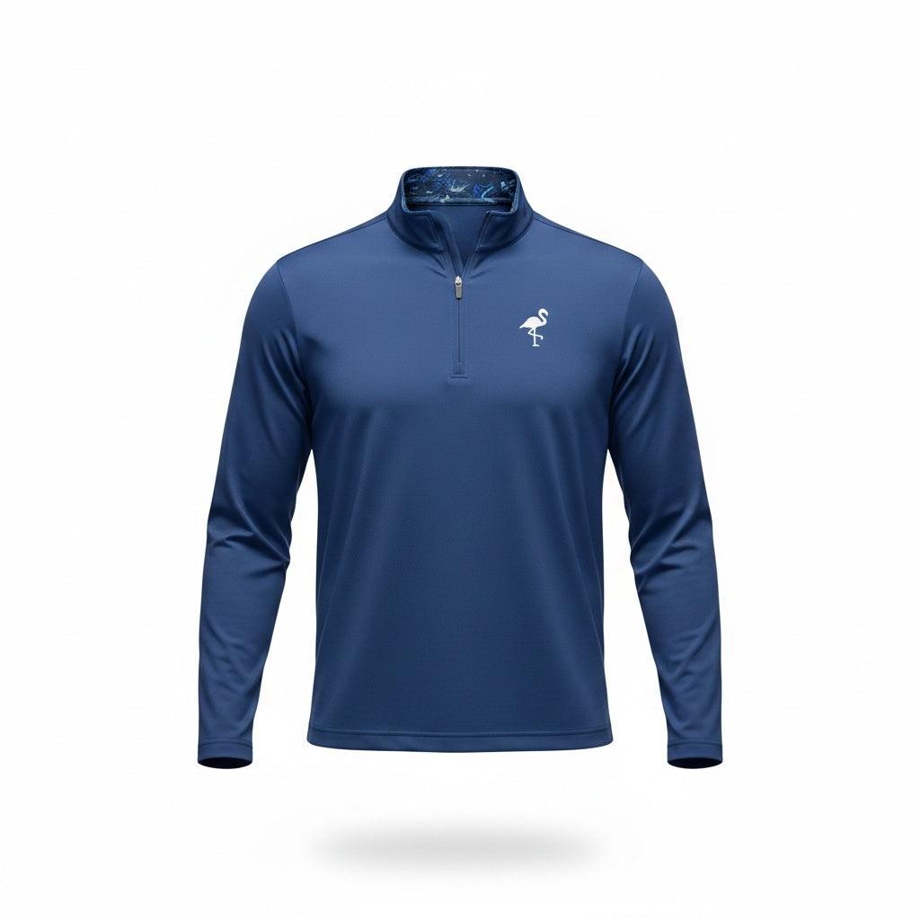 Unisex Marble Wave Performance Quarter Zip | Lightweight Moisture-Wicking Golf Pullover